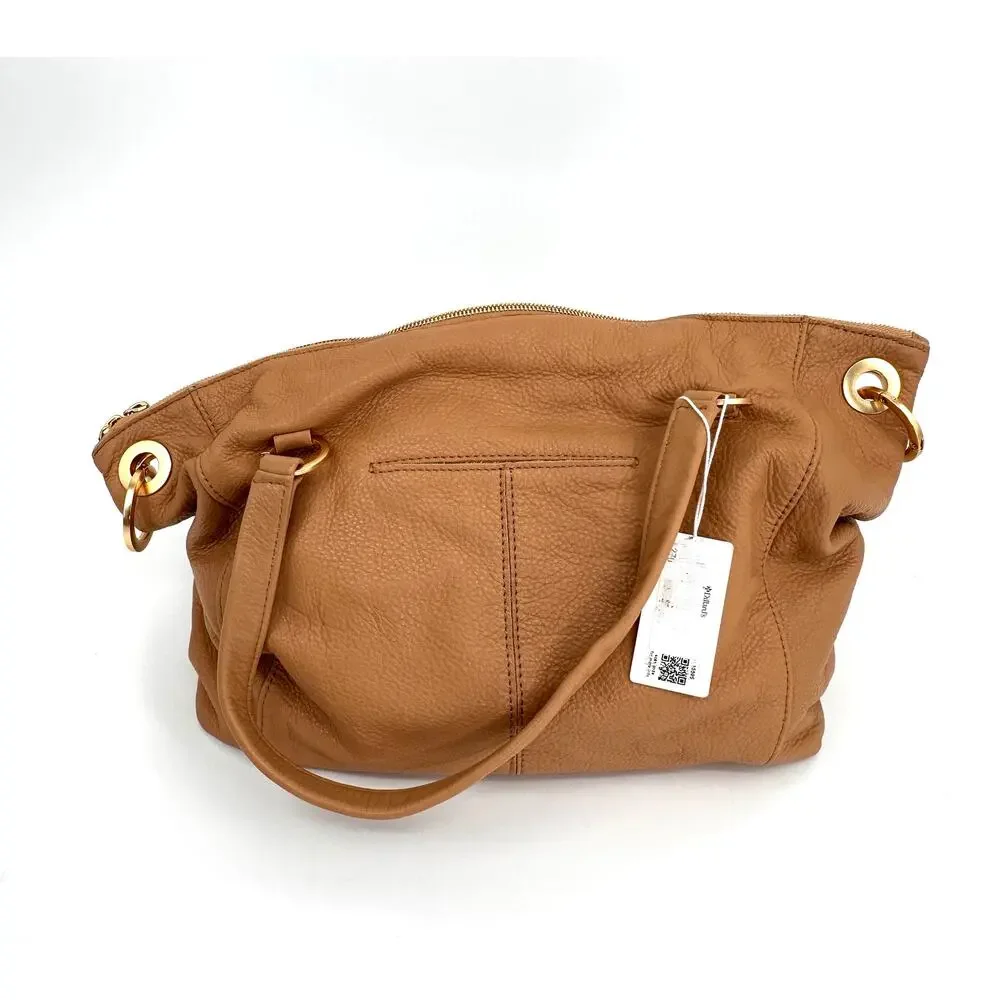 Hammitt Daniel Large Tan Toast Leather Studded Tote Brushed Gold Hardware NWT